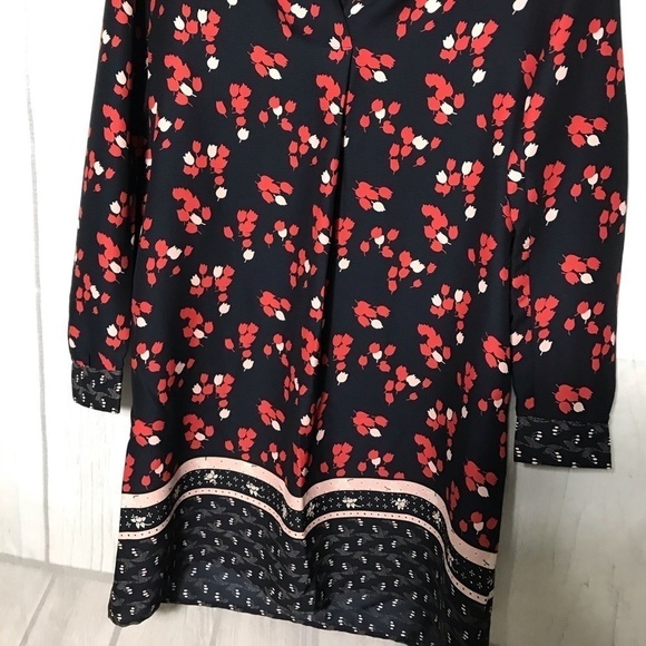 Loft long sleeve floral print dress size Small D23 - Picture 2 of 4